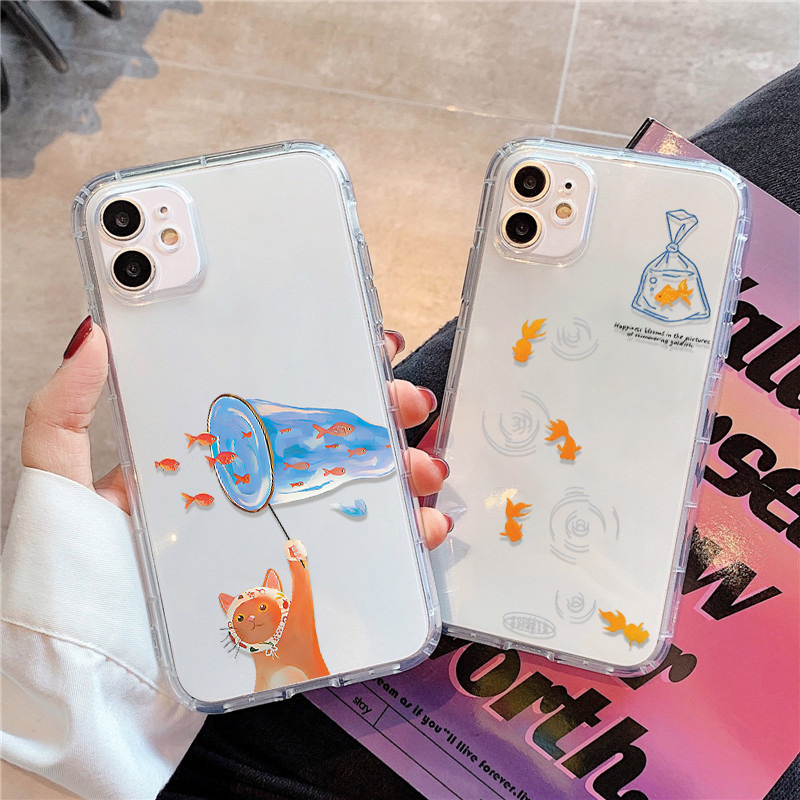 Apple Iphone 15 Pro Max - Lovely Fishes Klare Handyhülle für iPhone