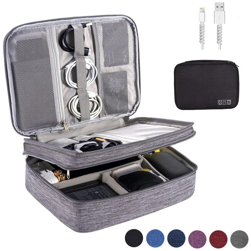 Electronics And Gadgets With A - Tragbare digitale Aufbewahrungstasche, USB-Gadget, wasserdicht, Kabel-Organizer,