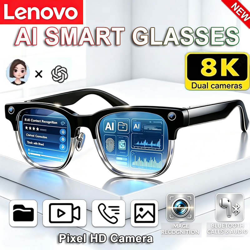 Smart Glasses Ar - Lenovo 8K HD KI-Smart-Brille KI-Übersetzung Freisprechfunktion