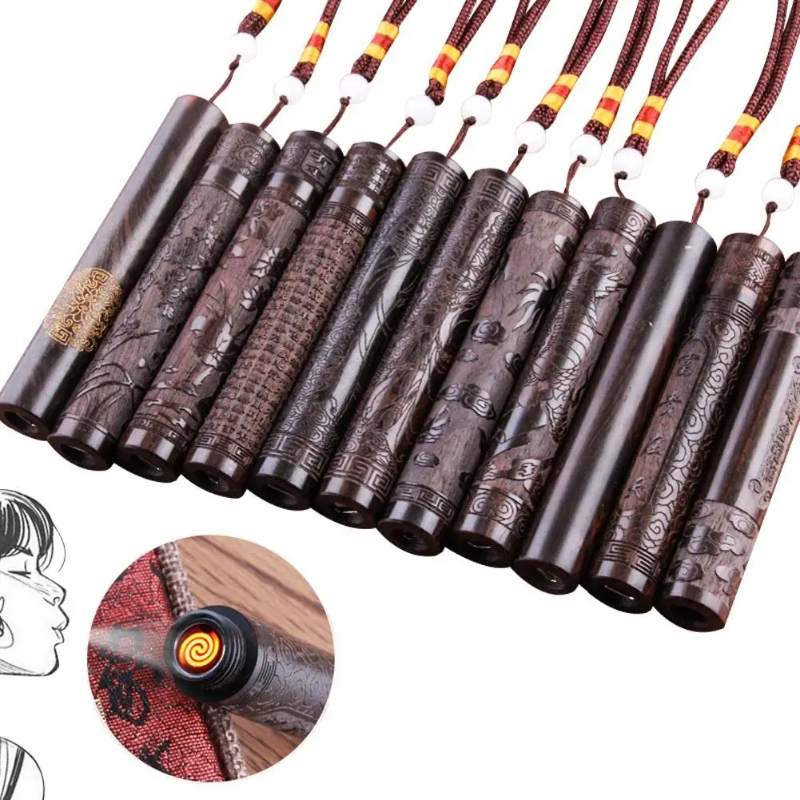 Electronics And Gadgets With A - Kreative Carving Sandelholz Elektronisches Feuerzeug Tragbare