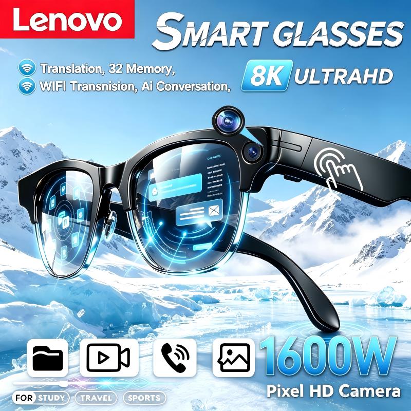 Smart Glasses Ar - Lenovo Kabellose KI-Smart-Brille Bluetooth-Fernbedienung 8K HD
